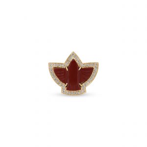 Jacquie Aiche Pavé Baby Red Jasper Thunderbird Ring