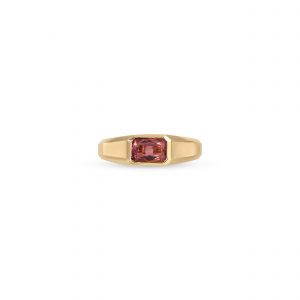 Jacquie Aiche Pink Tourmaline Baguette Deco Ring