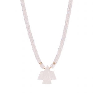 Jacquie Aiche Rainbow Moonstone Thunderbird Beaded Necklace