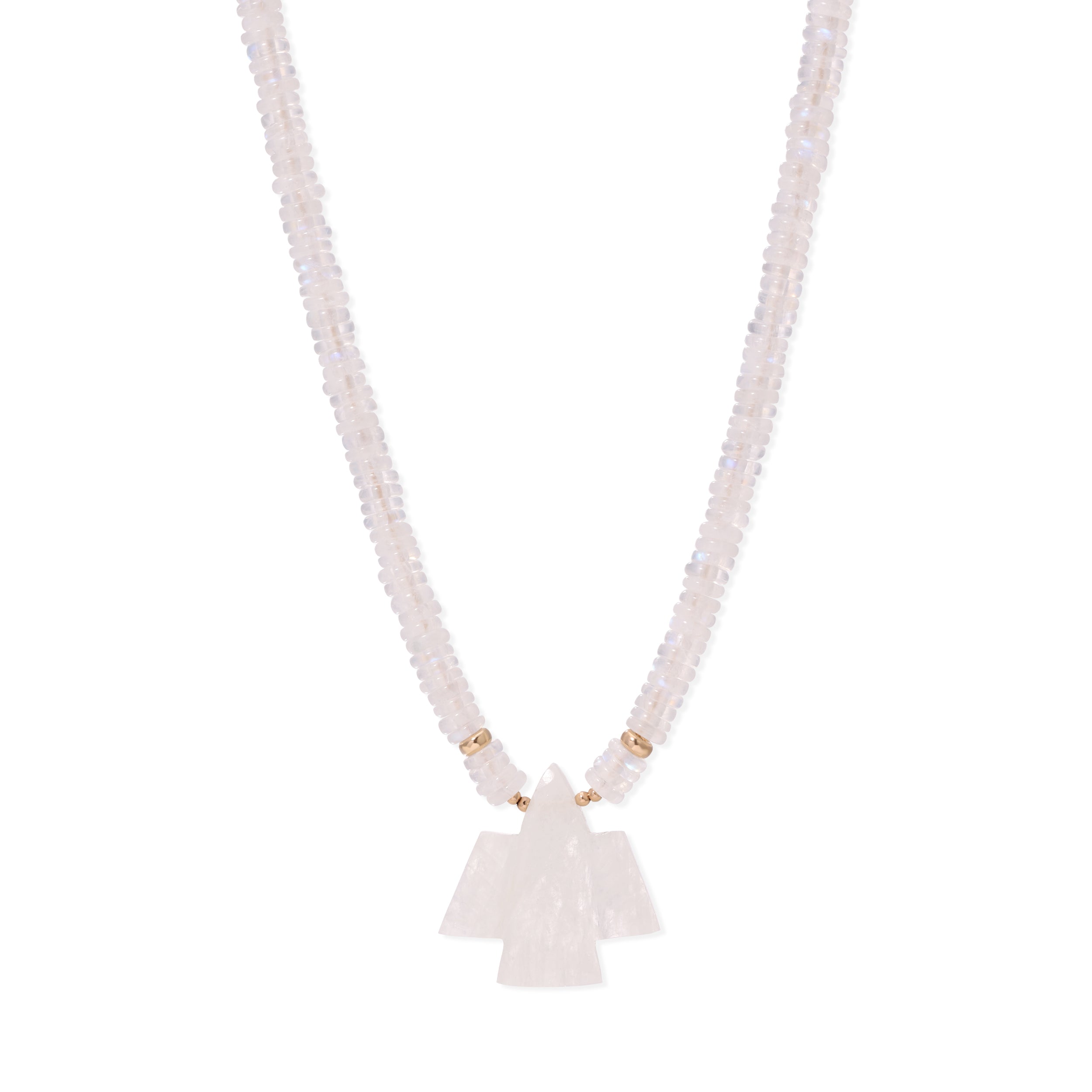 Jacquie Aiche Rainbow Moonstone Thunderbird Beaded Necklace