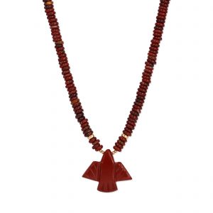Jacquie Aiche Red Jasper Thunderbird Beaded Necklace
