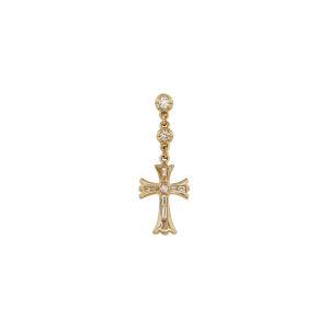 Jacquie Aiche 2 Sophia Diamond Gothic Baguette Cross Drop Stud