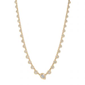 Jacquie Aiche Graduated Sophia Diamond + Tilted Teardrop Necklace