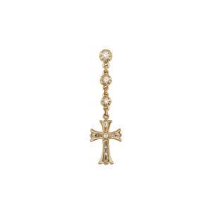 Jacquie Aiche 3 Sophia Diamond Gothic Baguette Cross Drop Stud