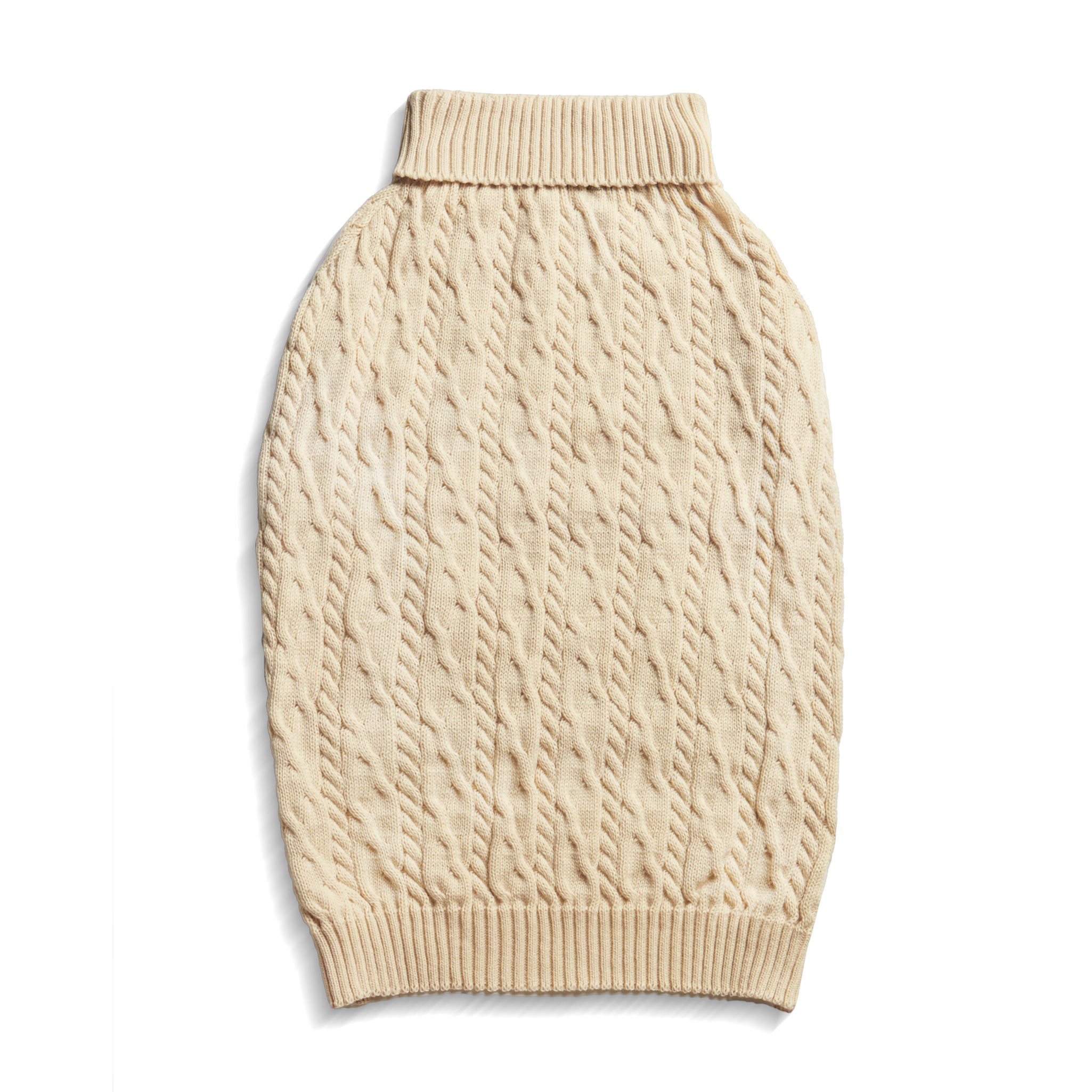 Shinola Cable Knit Dog Sweater - Ivory