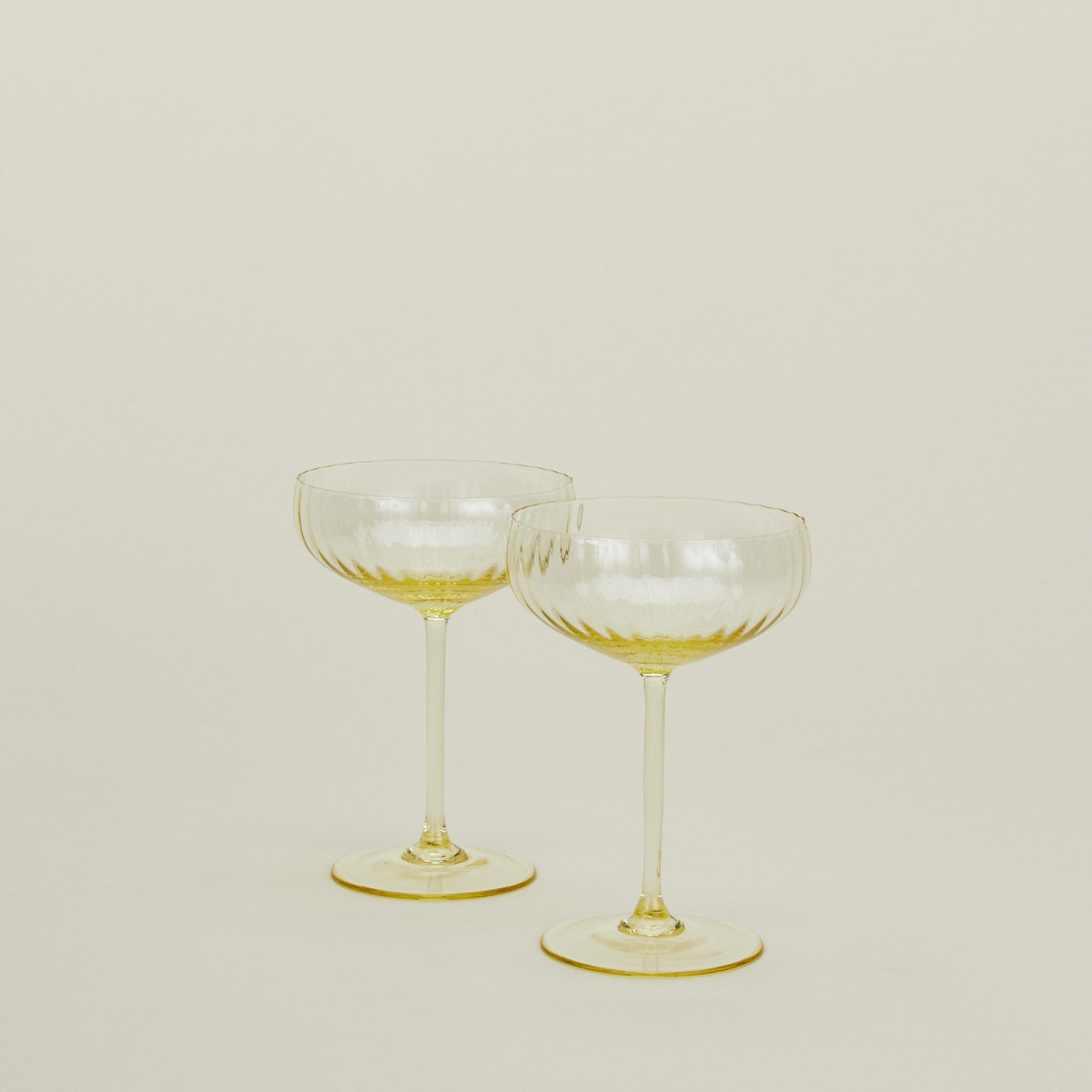 Hawkins New York Ribbed Cocktail Coupe, Set of 2 - Amber