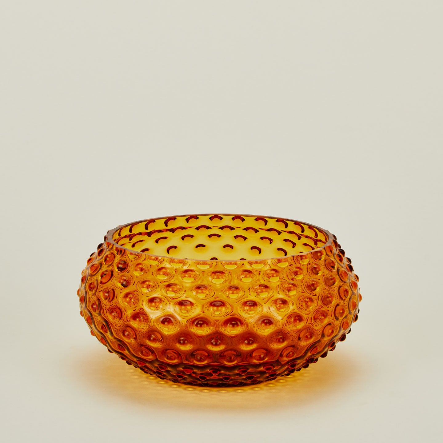 Hawkins New York Hobnail Serving Bowl - Amber