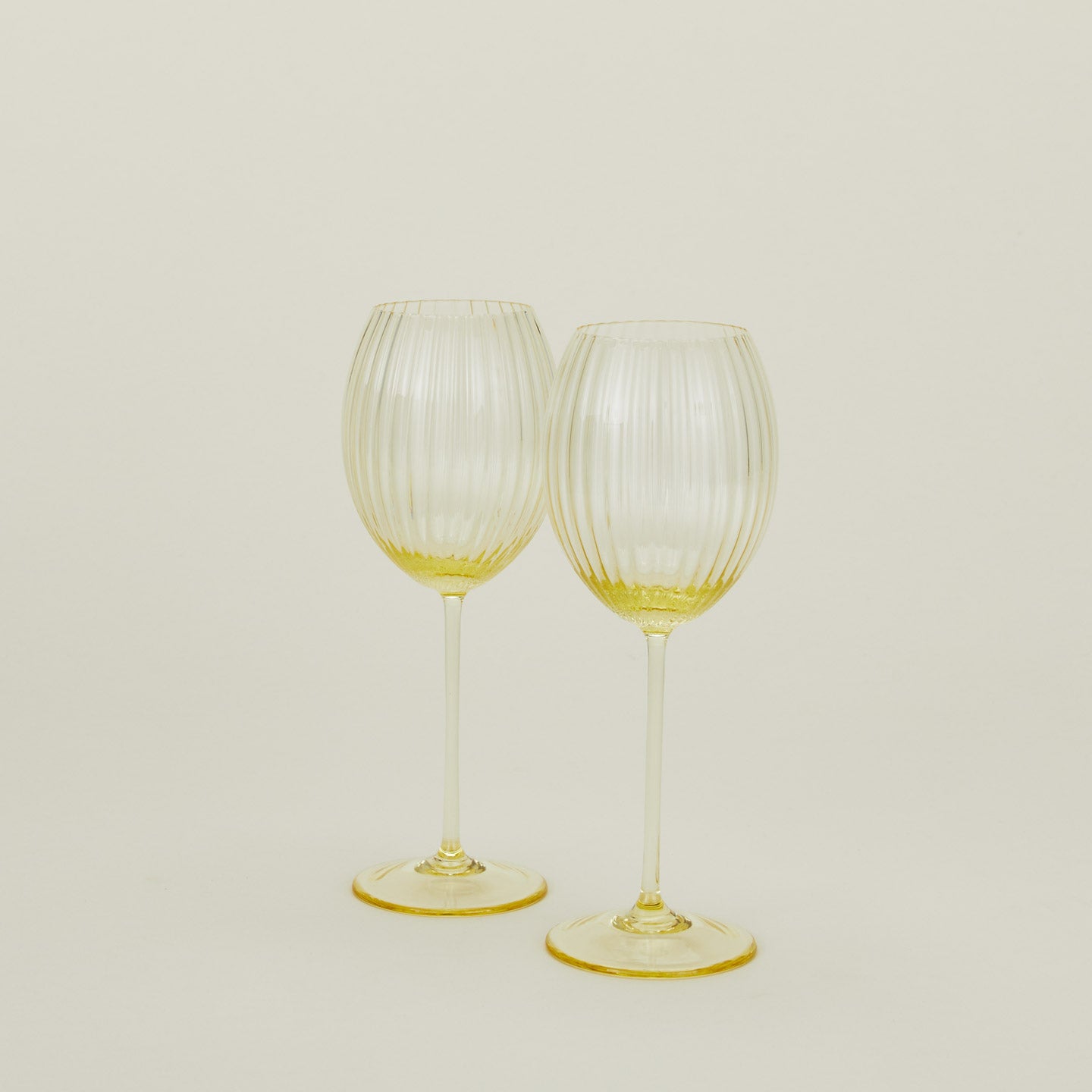 Hawkins New York Ribbed White Wine Glass, Set of 2 - Amber