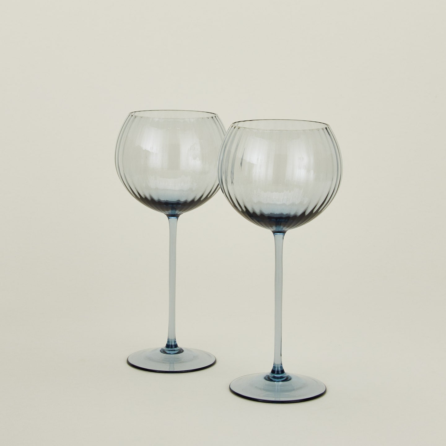 Hawkins New York Ribbed Red Wine Glass, Set of 2 - Blue