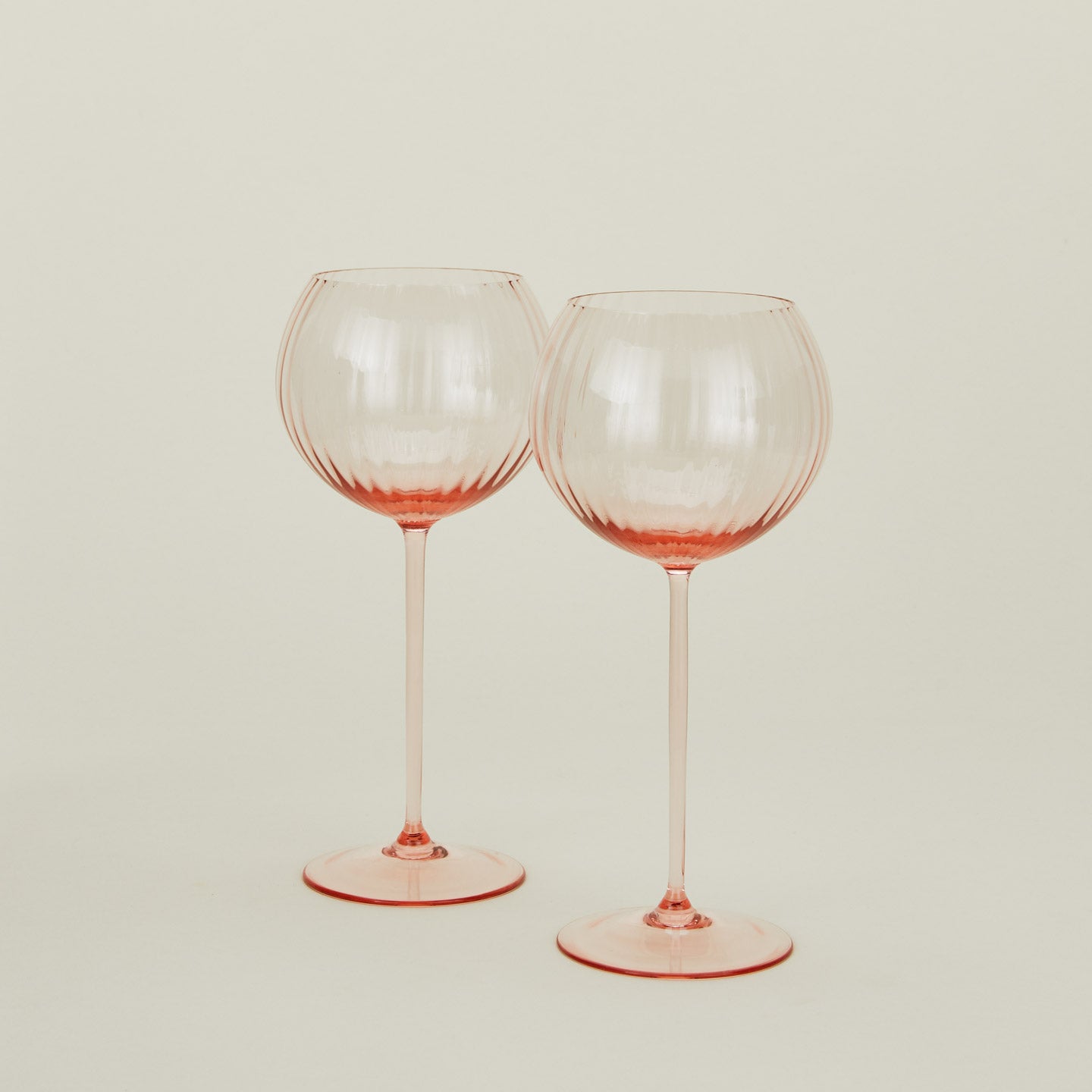 Hawkins New York Ribbed Red Wine Glass, Set of 2 - Blush