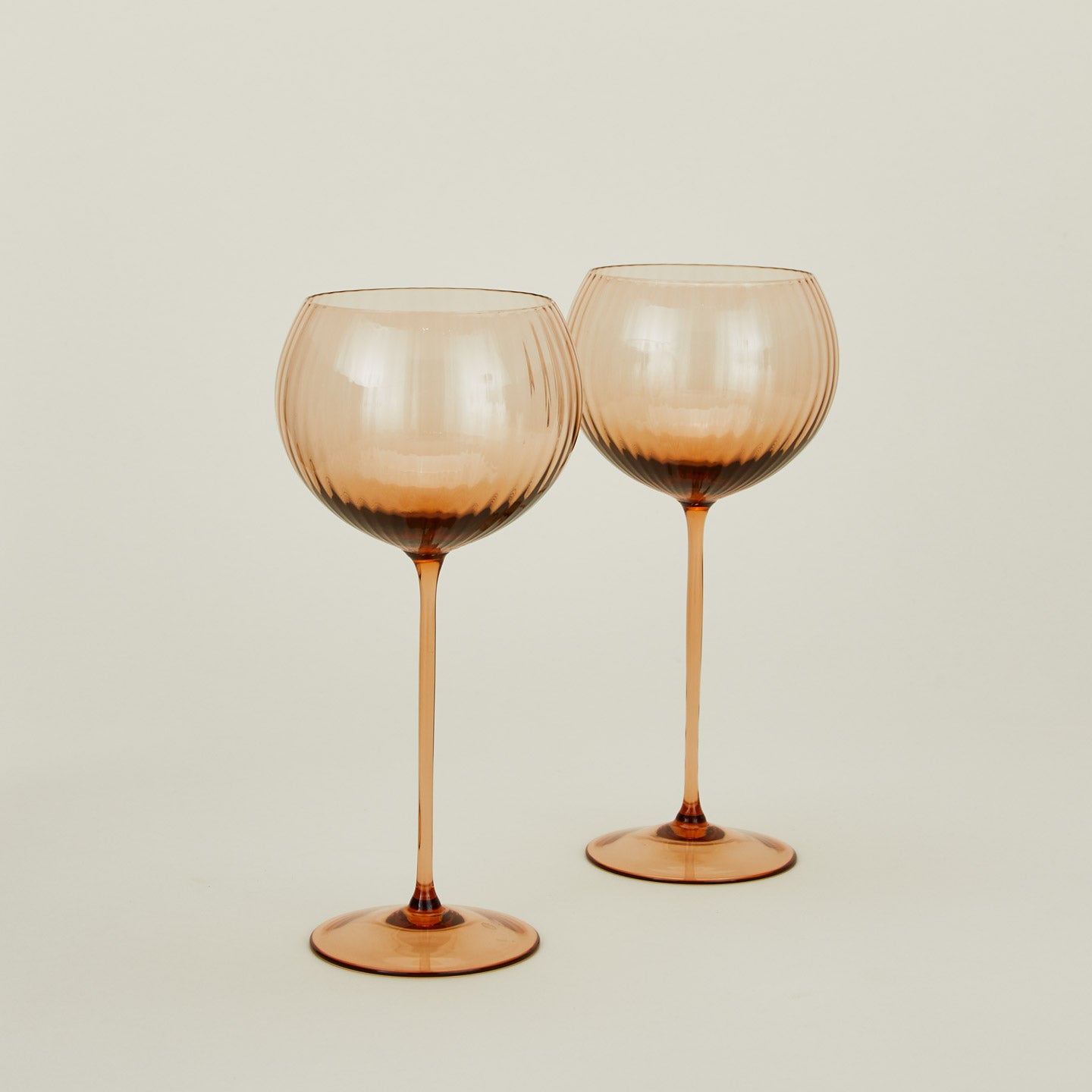 Hawkins New York Ribbed Red Wine Glass, Set of 2 - Brown