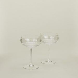 Hawkins New York Ribbed Cocktail Coupe, Set of 2 - Clear