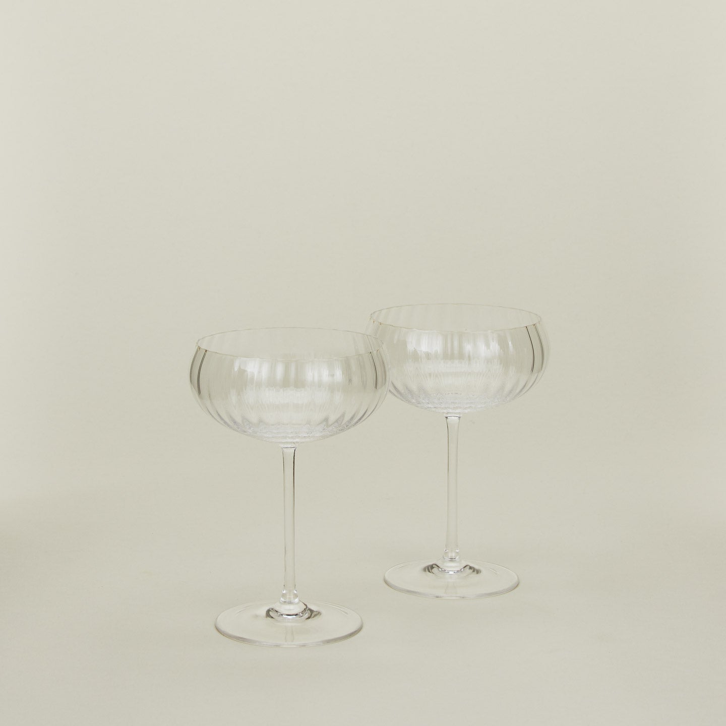 Hawkins New York Ribbed Cocktail Coupe, Set of 2 - Clear