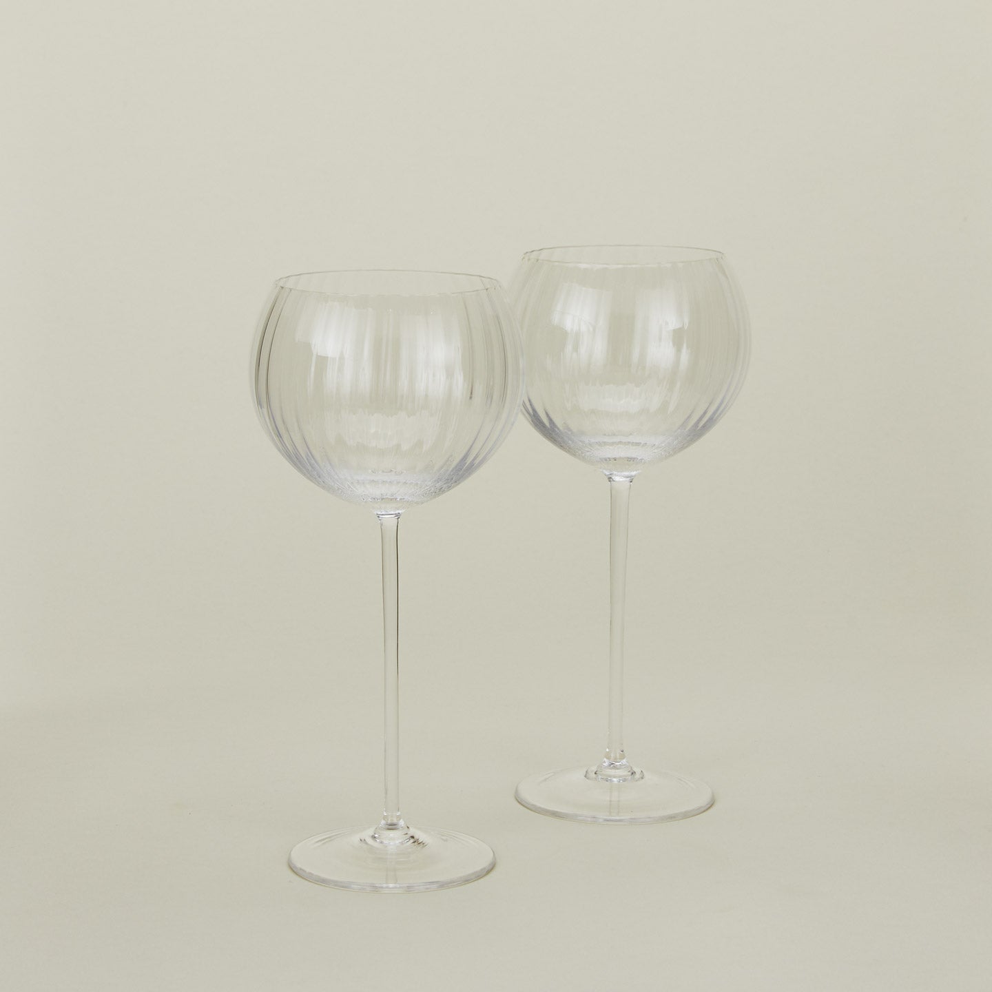 Hawkins New York Ribbed Red Wine Glass, Set of 2 - Clear