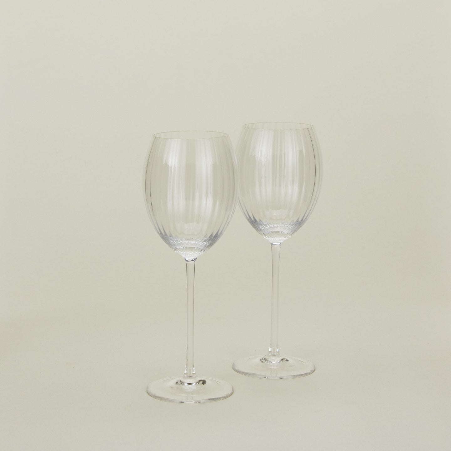 Hawkins New York Ribbed White Wine Glass, Set of 2 - Clear
