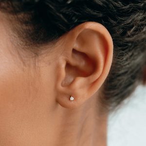 Linjer 14k Yellow Gold Lab Grown Diamond Stud Earrings 2mm - Aria
