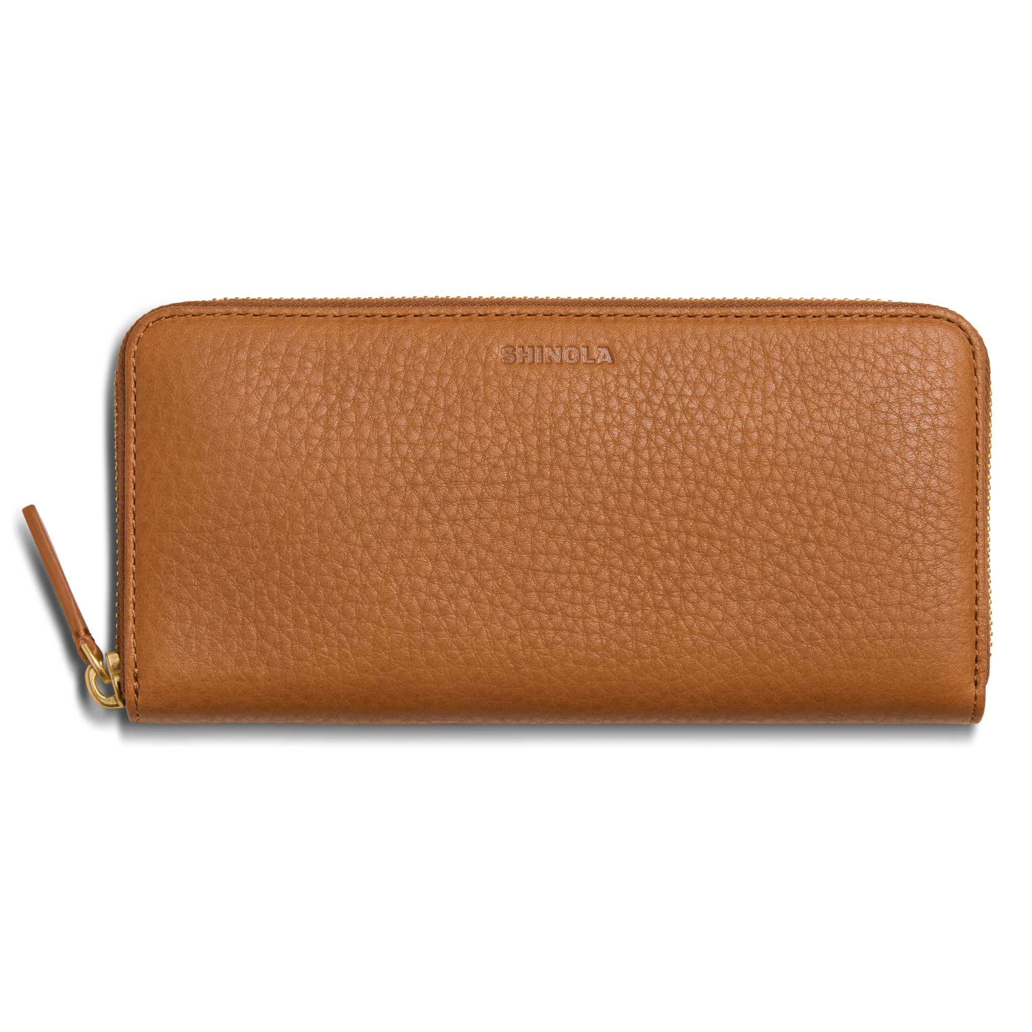 Shinola Continental Zip Wallet - Tan