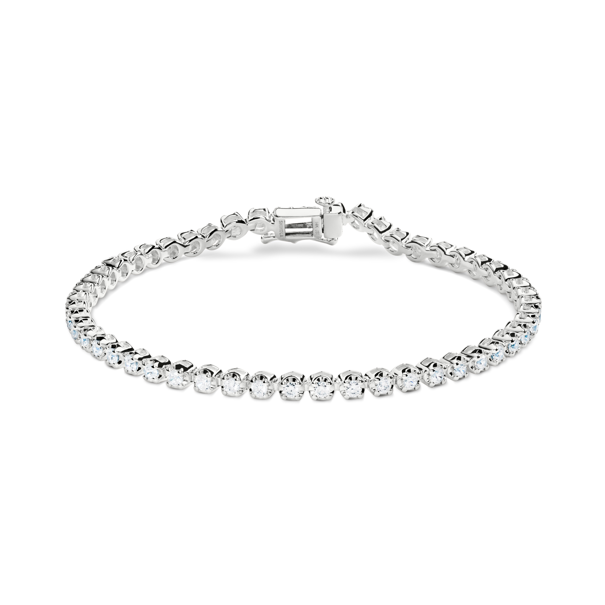 Shinola 1.84 Carat 6.5" Diamond Tennis Bracelet - White Gold
