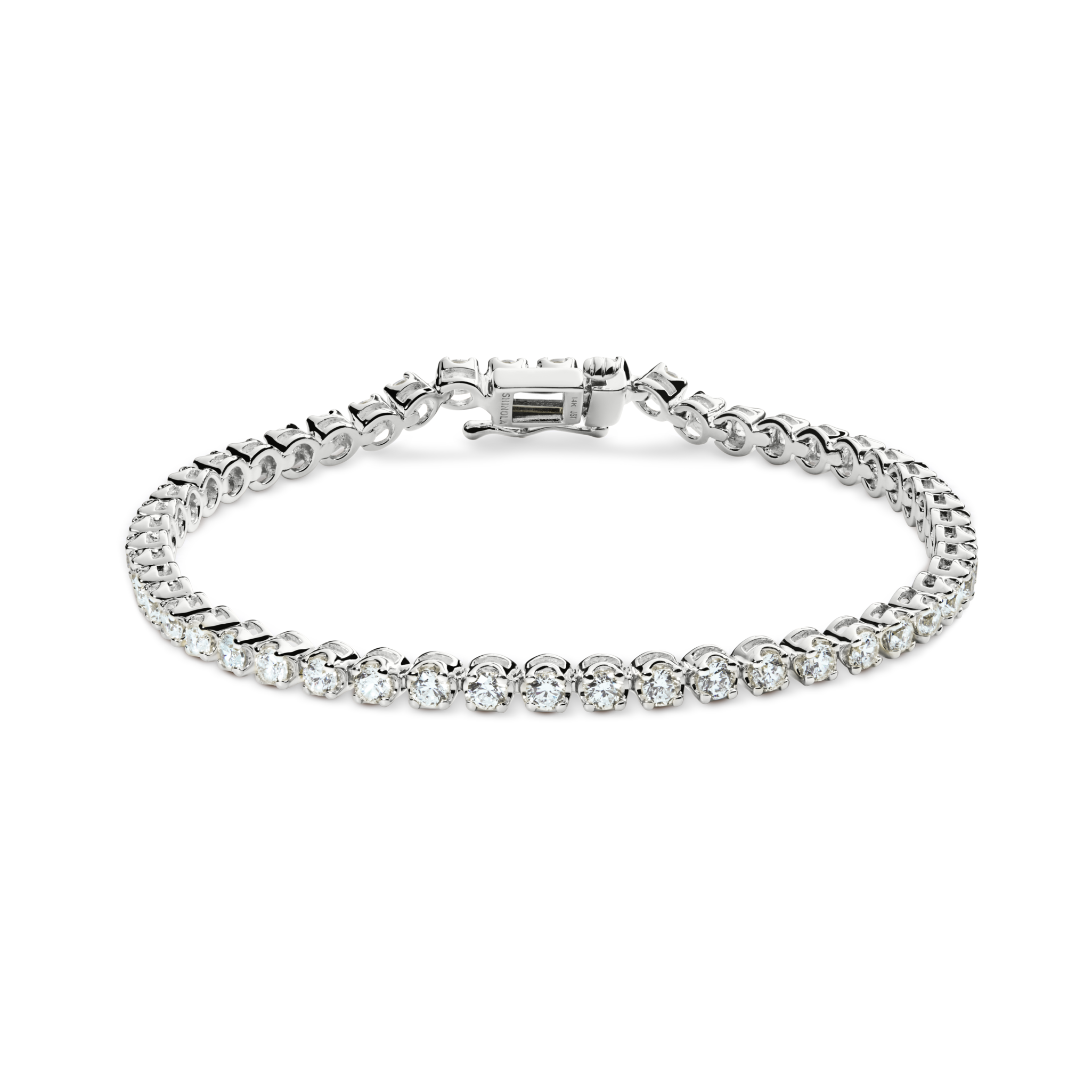 Shinola 3 Carat 7" Diamond Tennis Bracelet - White Gold