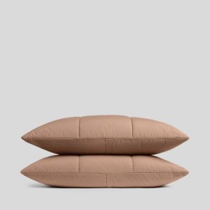 Parachute Brushed Cotton Quilted Sham Set (Adobe)