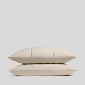 Parachute Brushed Cotton Quilted Sham Set (Bone)
