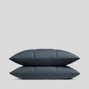 Parachute Brushed Cotton Quilted Sham Set (Dusk)