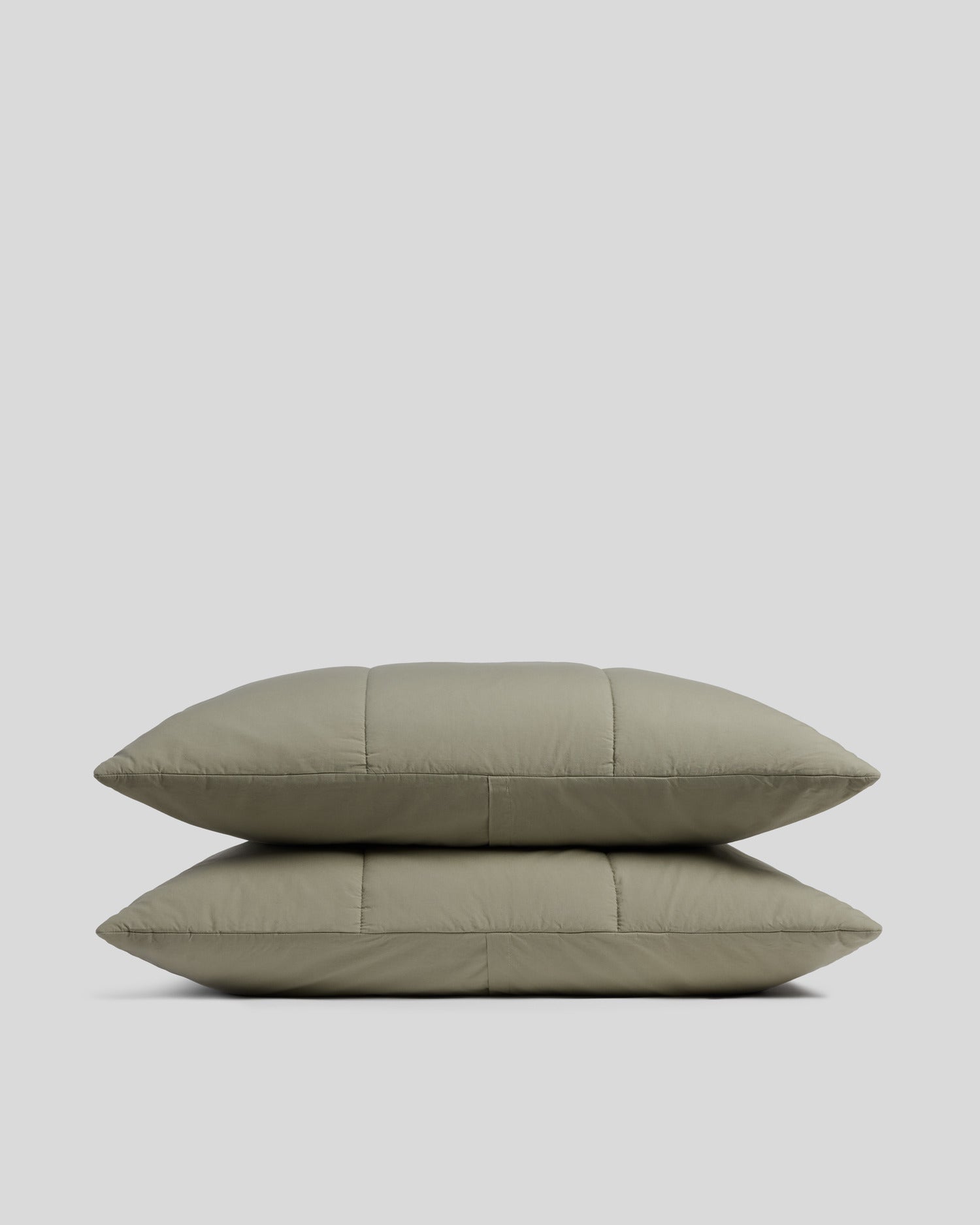 Parachute Brushed Cotton Quilted Sham Set (Moss)