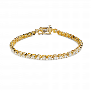 Shinola 4 Carat 7" Diamond Tennis Bracelet - Yellow Gold