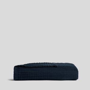 Parachute Cloud Linen Gauze Throw (Ink)