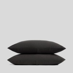 Parachute Linen Pillowcase Set (Onyx)