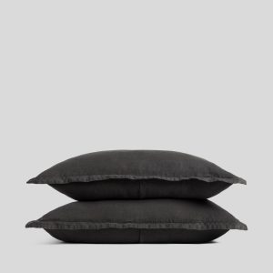 Parachute Linen Sham Set (Onyx)