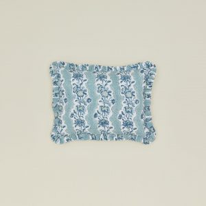 Hawkins New York Block Printed Ruffled Pillow Cover - Indigo Floral