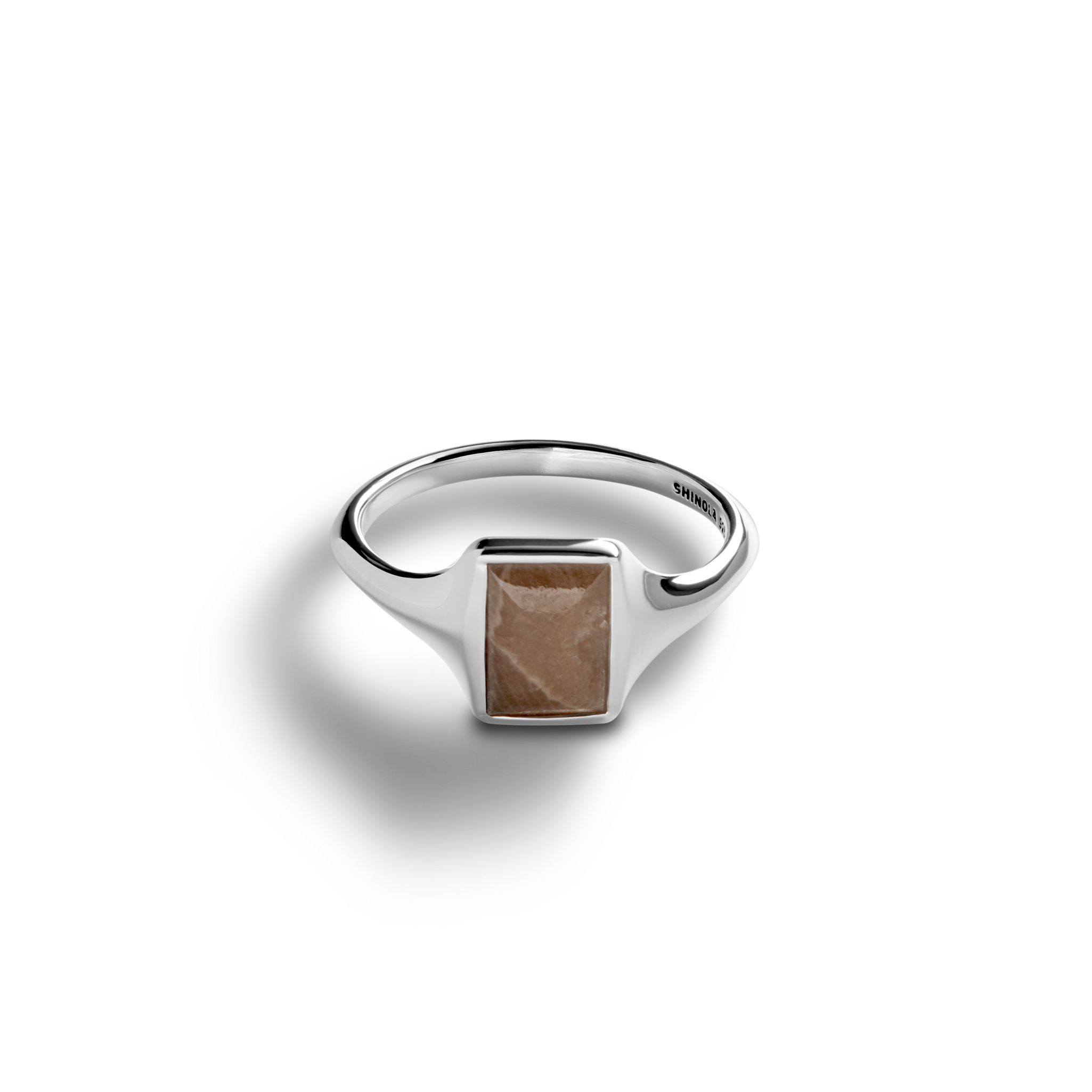 Shinola Petite Rectangular Petoskey Stone Ring