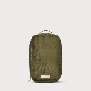 Dagnedover Roma Packing Cube in Dark Moss Air Mesh, Medium
