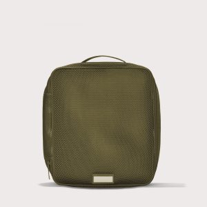 Dagnedover Roma Packing Cube in Dark Moss Air Mesh, Extra Large