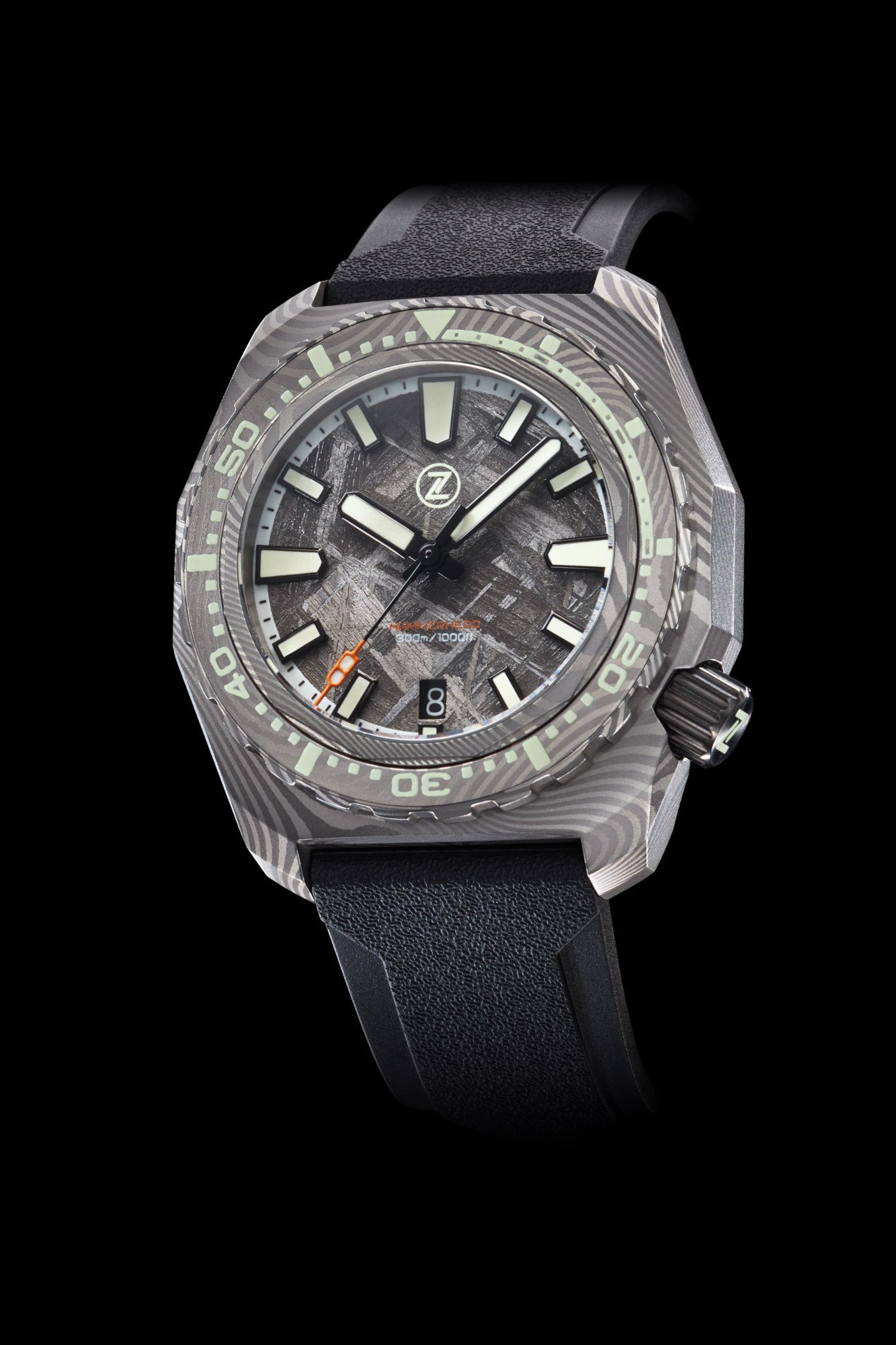 Zelos Hammerhead V3 300m SS Damascus Limited Edition