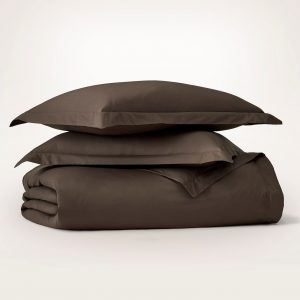 Bollandbranch Signature Hemmed Duvet Set - Deep Walnut