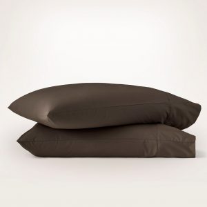 Bollandbranch Signature Hemmed Pillowcase Set - Deep Walnut