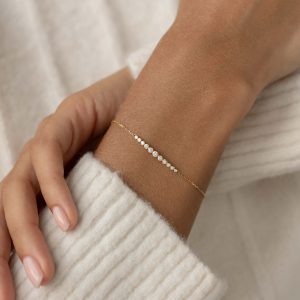 Linjer Lab Grown Diamond Bracelet 14k Gold - Katla