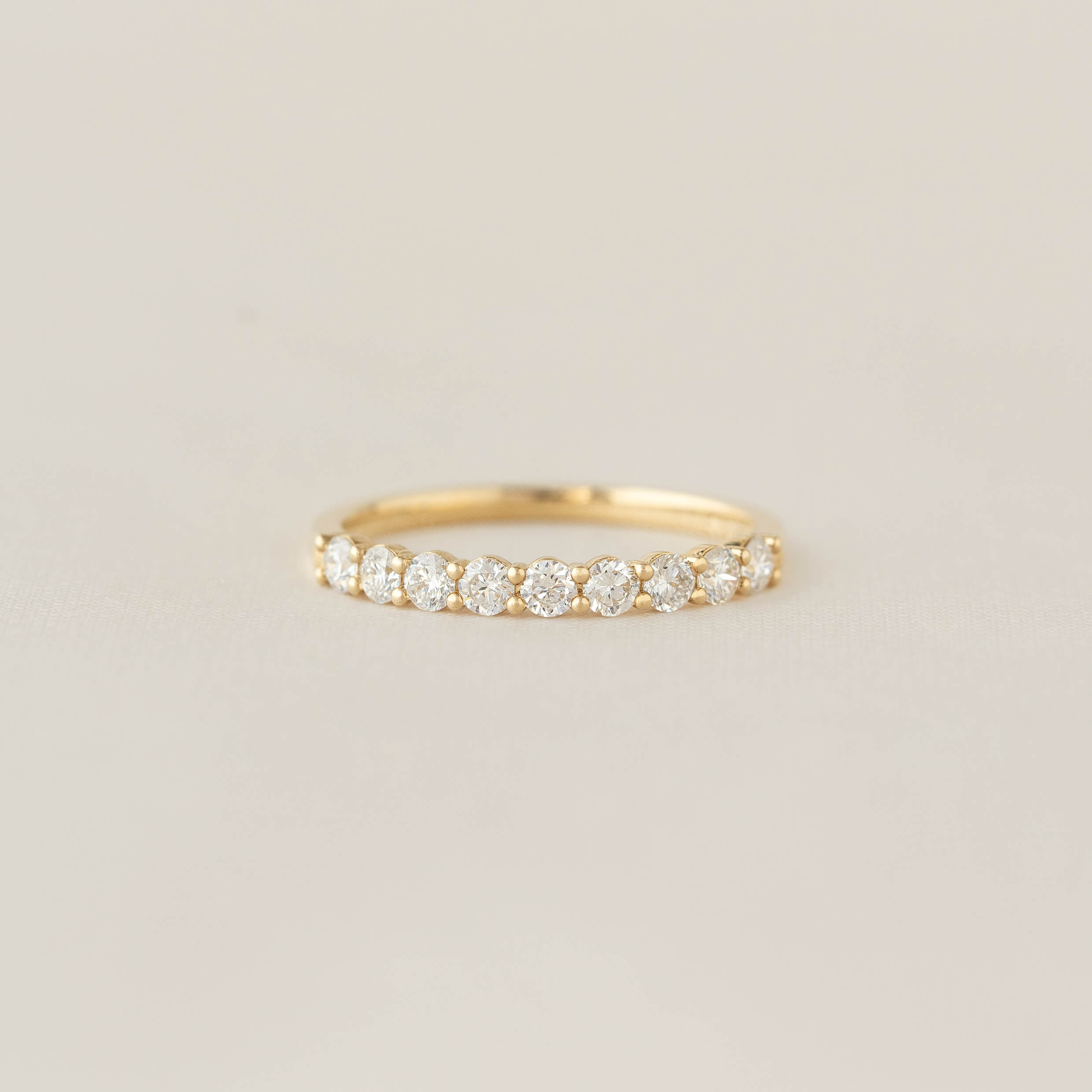 Linjer Lab Grown Diamond Half Eternity Ring 14k Gold - Maiken