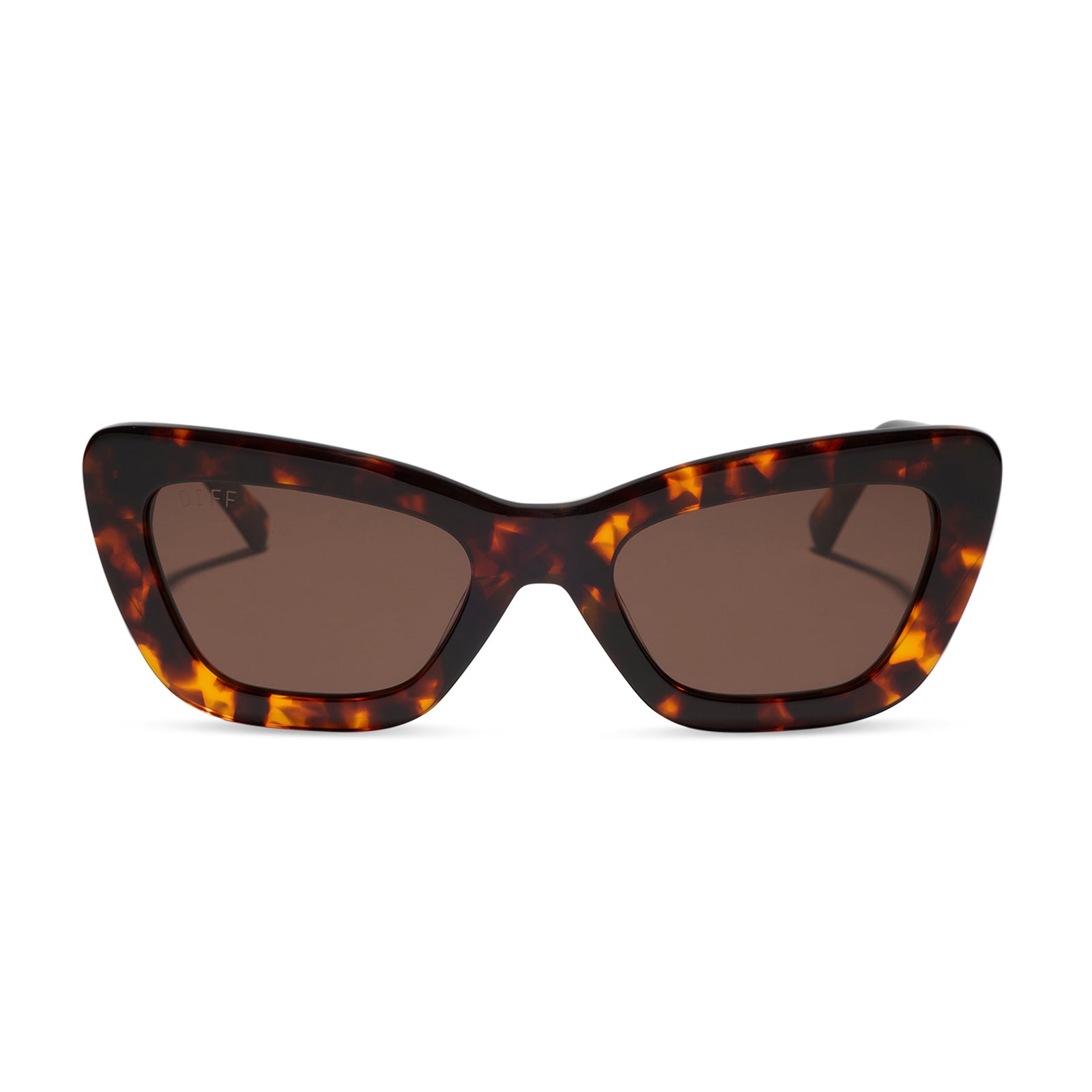 DIFF ADRIANA - RICH TORTOISE + BROWN SUNGLASSES