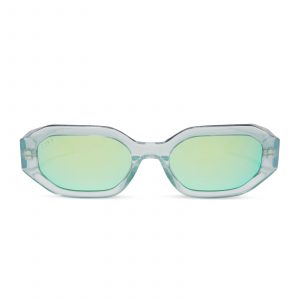 DIFF ALLEGRA - OPALESCENT TURQUOISE + TURQUOISE ICE MIRROR SUNGLASSES