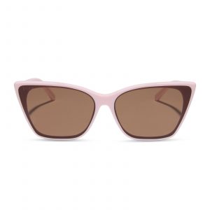 DIFF ALINA - POWDER PINK + BROWN SUNGLASSES