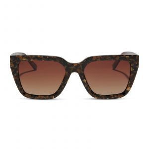 DIFF AMARA - GLITTER TORTOISE + BROWN GRADIENT + POLARIZED SUNGLASSES