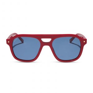 DIFF THE COAST - RED + NAVY BLUE SUNGLASSES