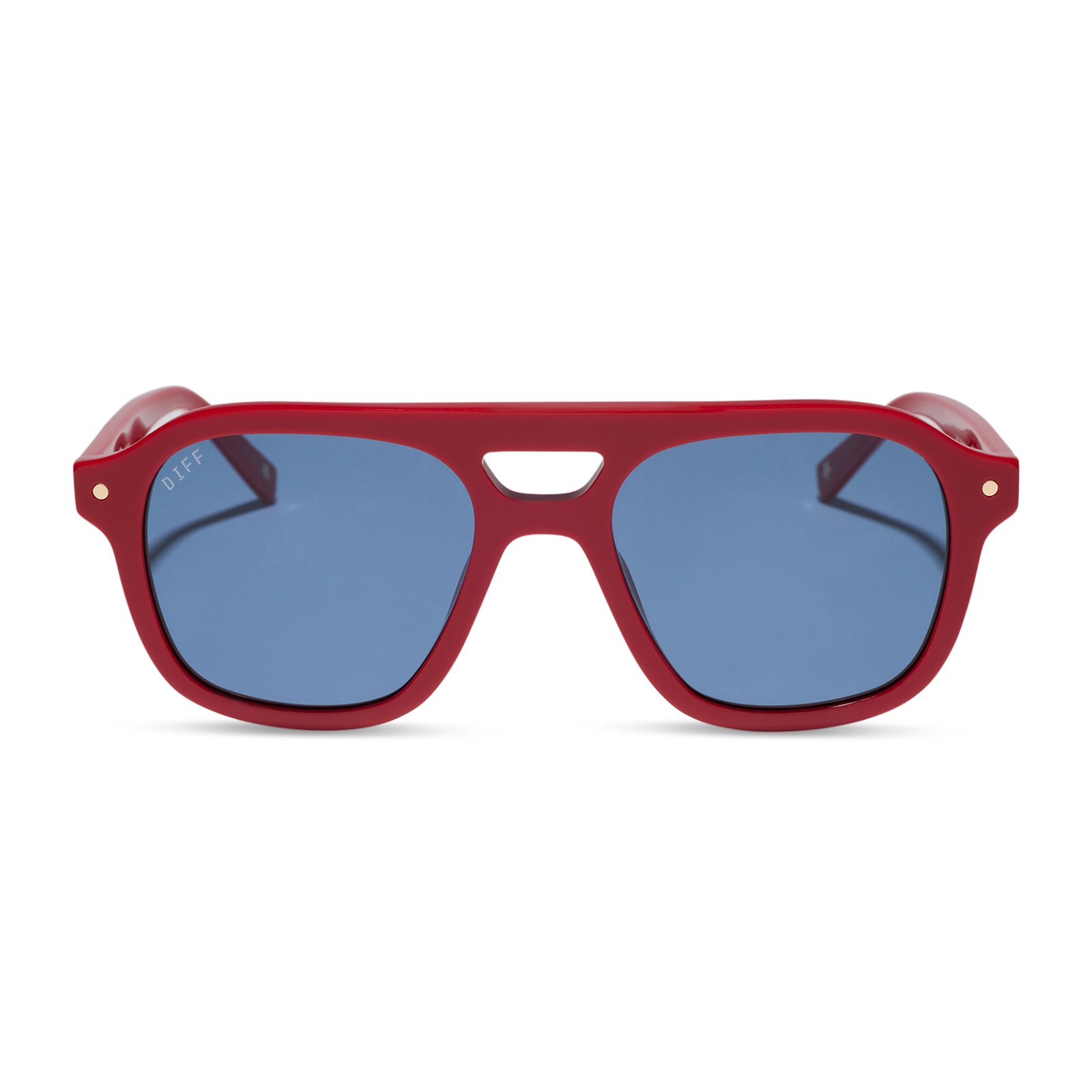 DIFF THE COAST - RED + NAVY BLUE SUNGLASSES