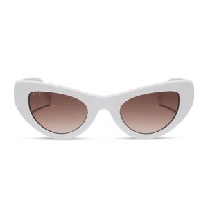 DIFF THE MESA - WHITE + BROWN GRADIENT SUNGLASSES