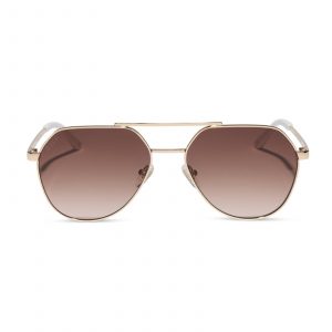 DIFF THE RESERVE - GOLD + BROWN GRADIENT SUNGLASSES