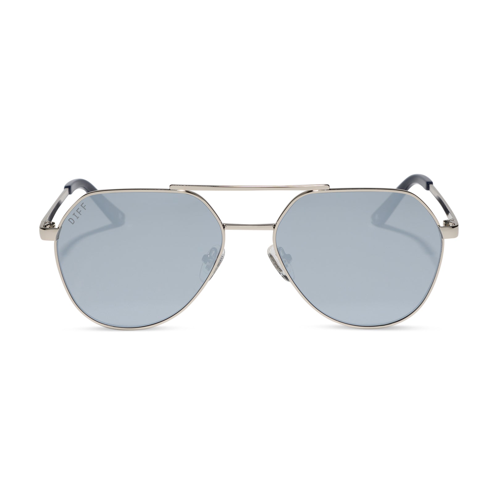 DIFF THE RESERVE - SILVER + SILVER MIRROR + POLARIZED SUNGLASSES