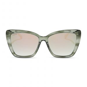 DIFF BECKY II - COOL MATCHA + COOL MATCHA MIRROR SUNGLASSES